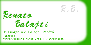 renato balajti business card